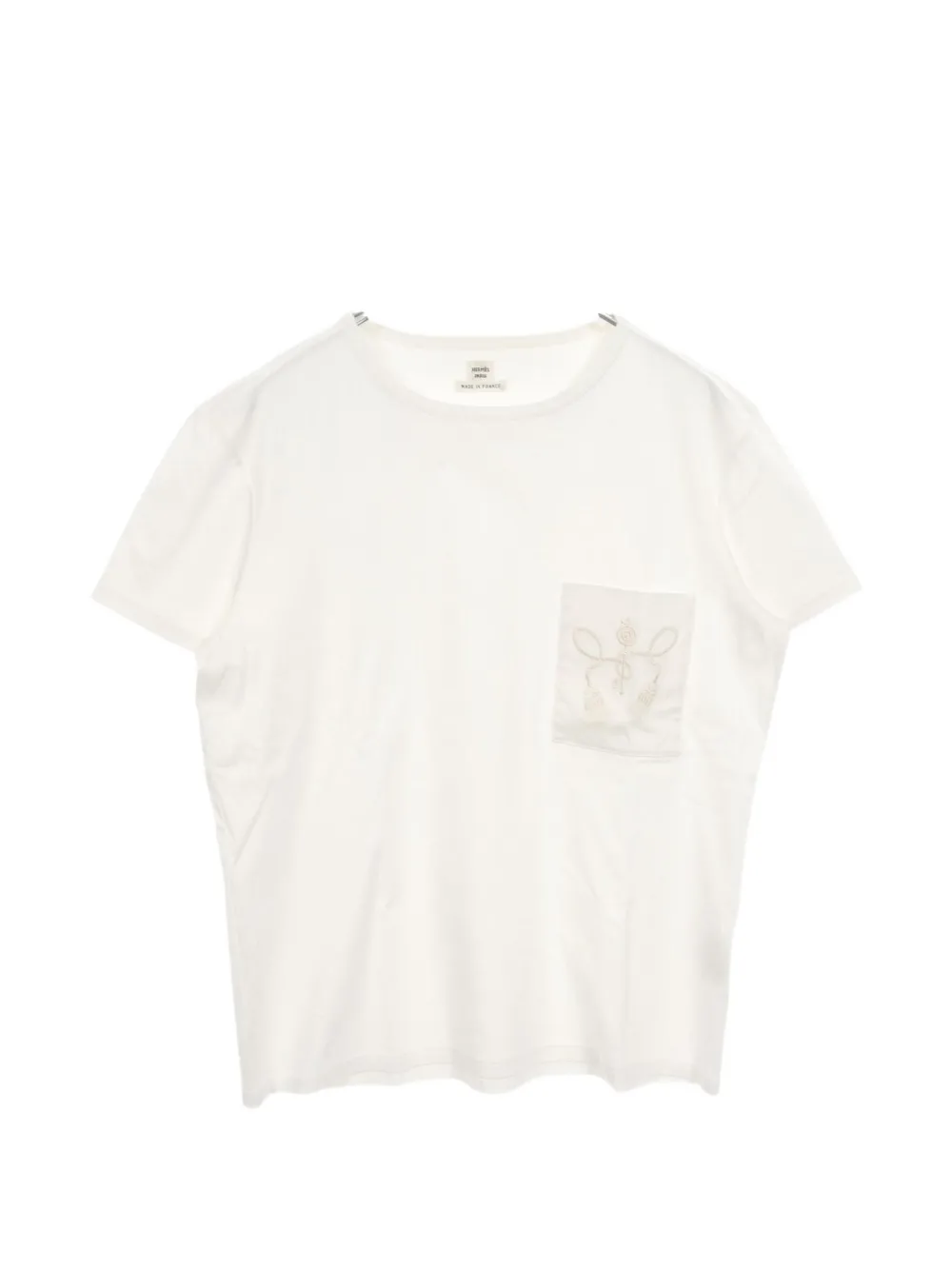 Hermès Pre-Owned 2010s T-Shirt mit Stickerei - Weiß