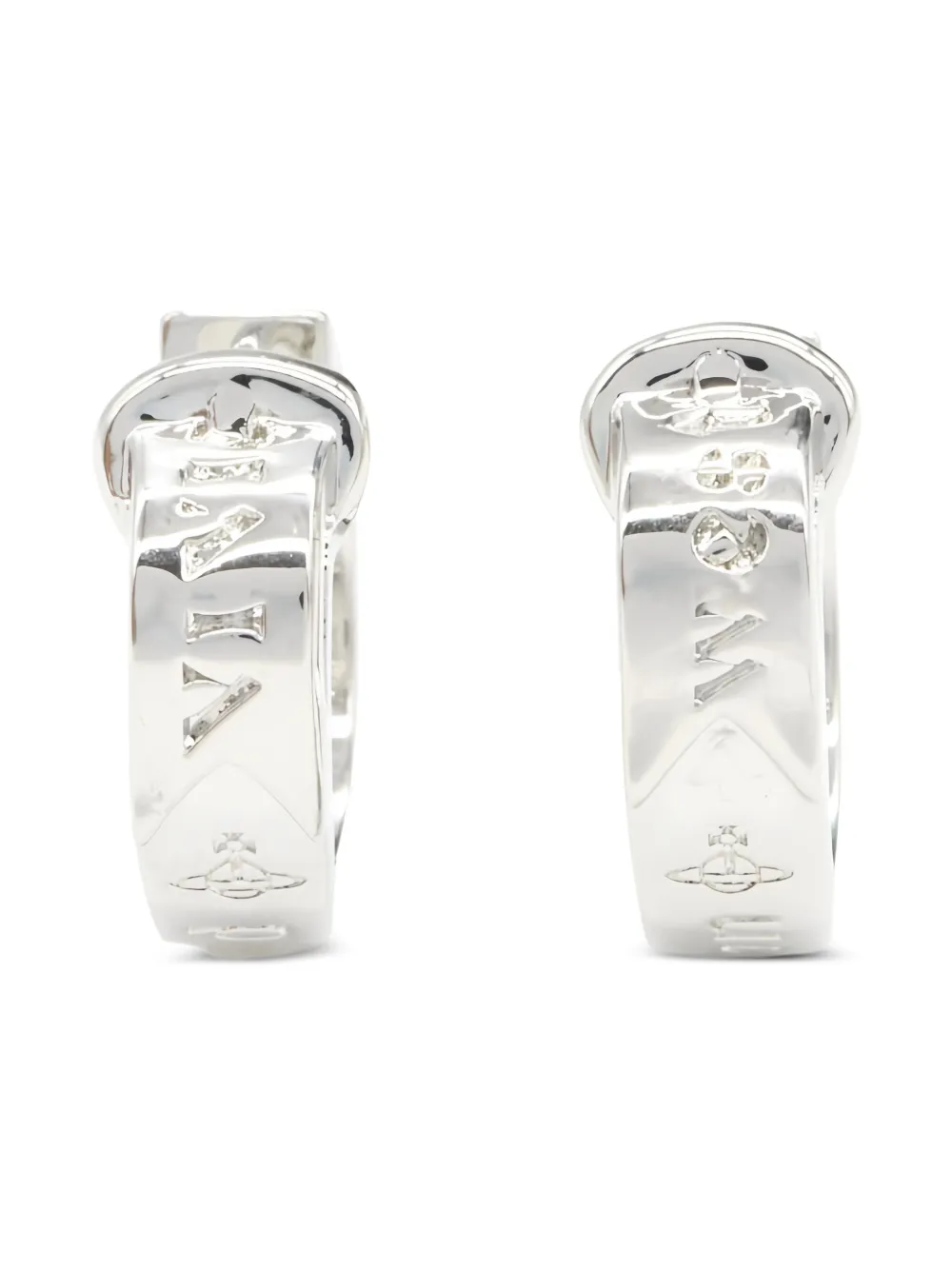 Vivienne Westwood Pre-Owned Orecchini con logo inciso anni 2020 - Argento
