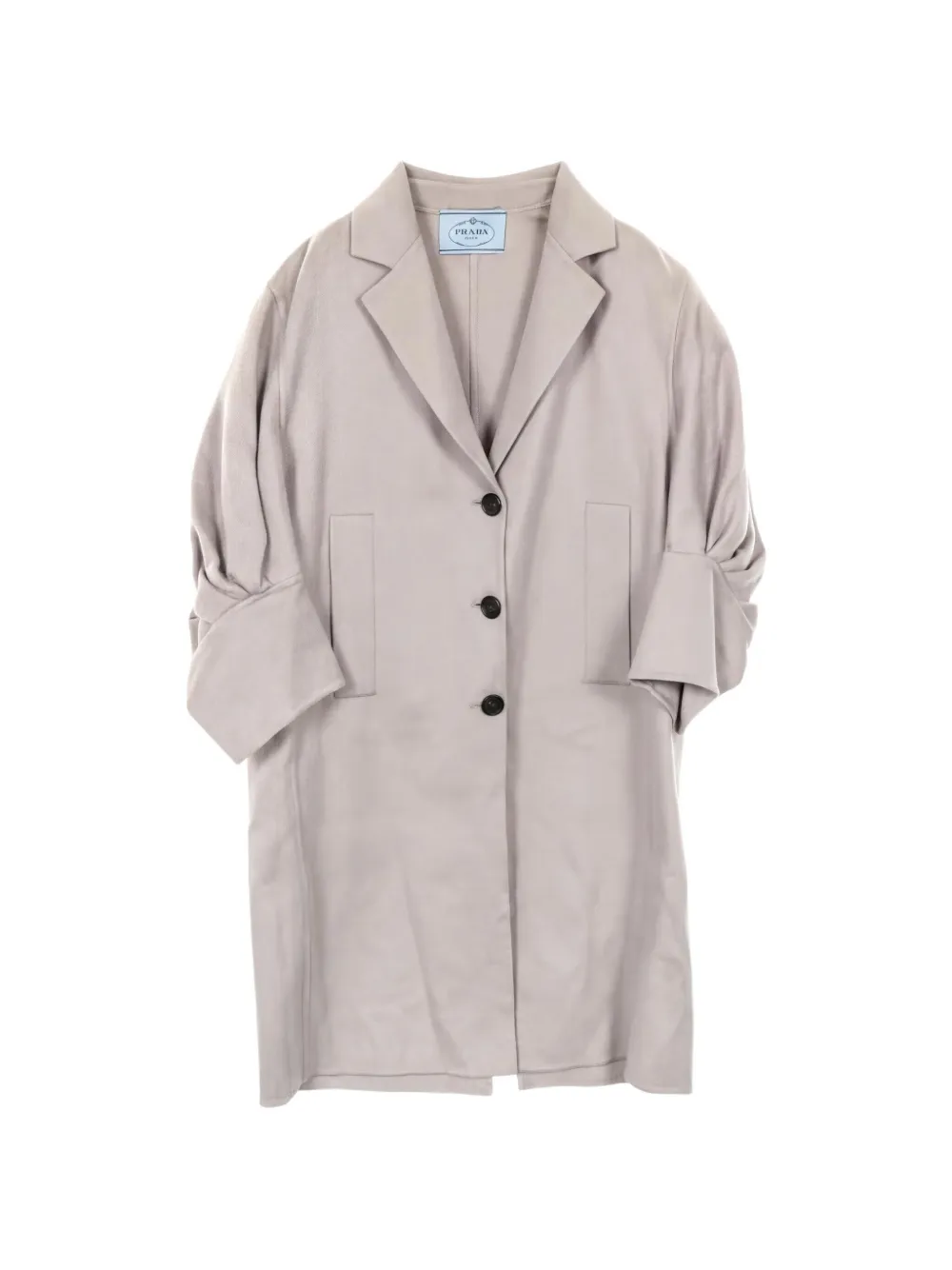 Prada Pre-Owned 2000s Cocoon cashmere trench coat - Grigio