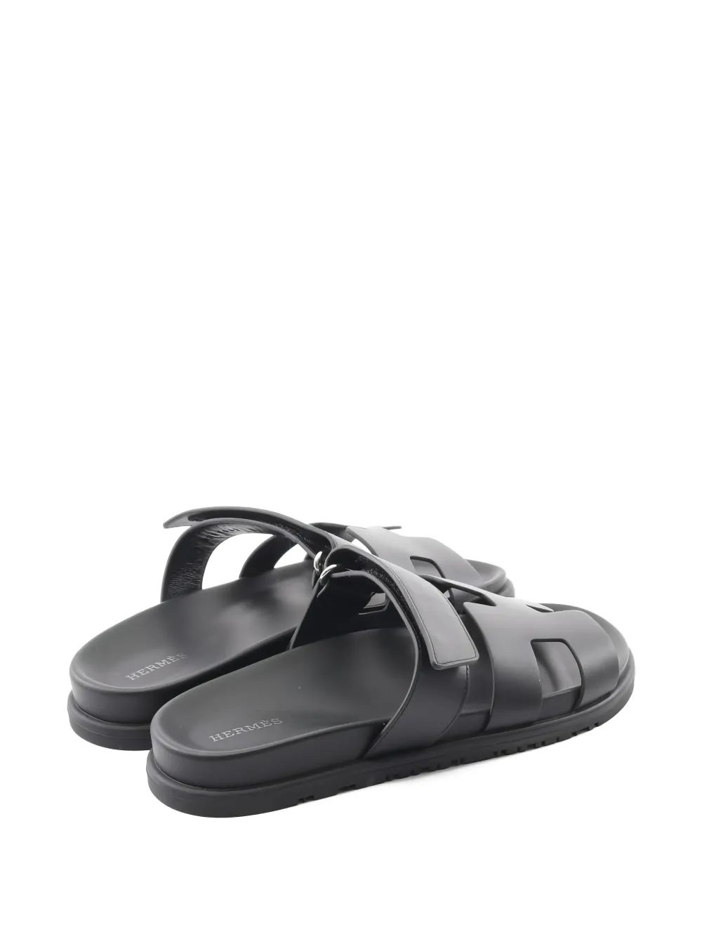 Herm&egrave;s Pre-Owned 2020s Siffle leren sandalen - Zwart