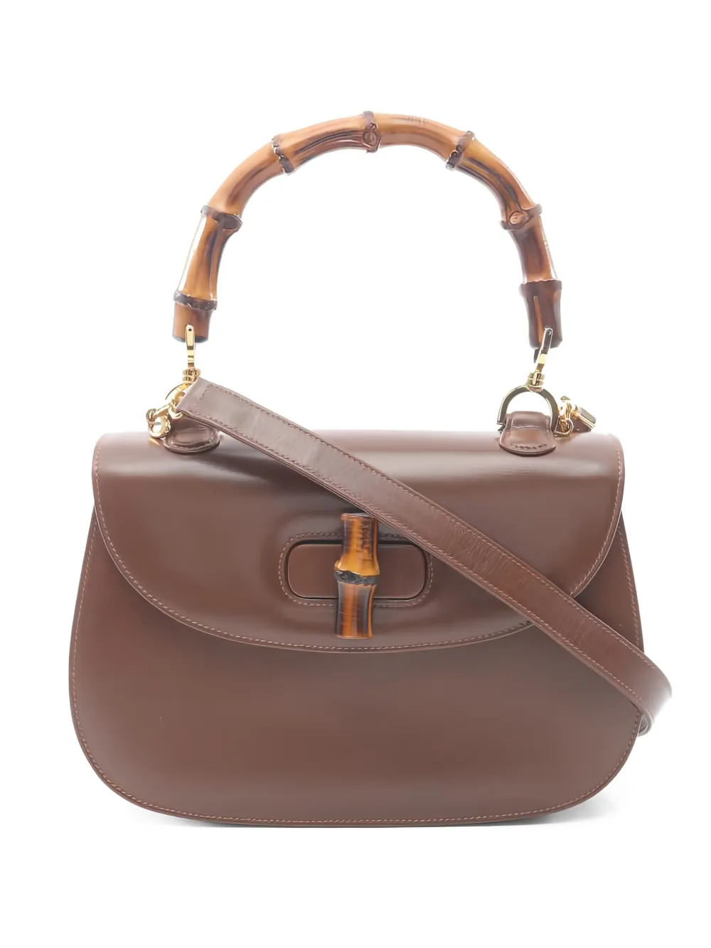 Gucci Pre-Owned 2010s bamboo leather handbag - Marrone