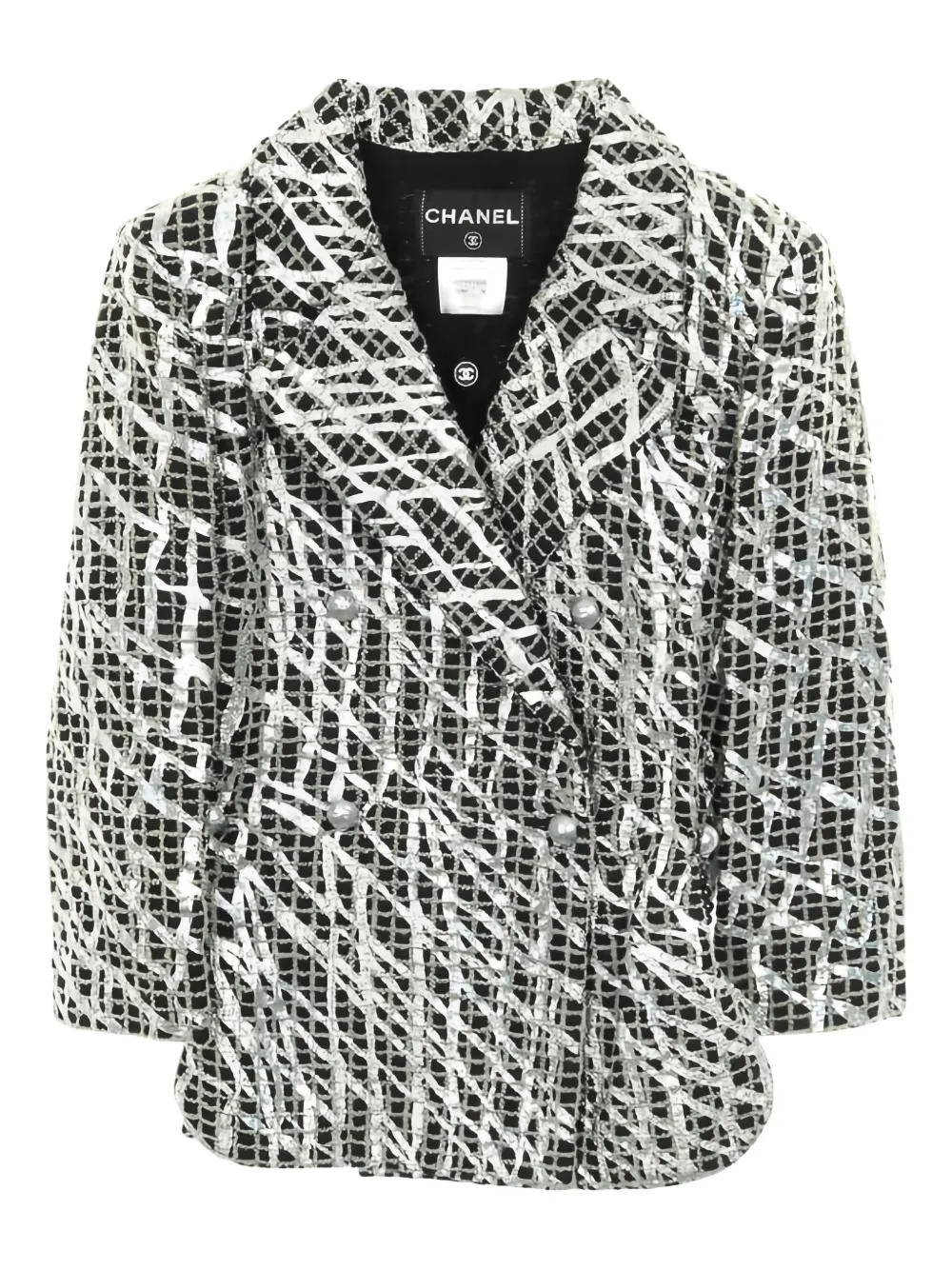 CHANEL Pre-Owned 1986-1988 tweed jacket - Nero