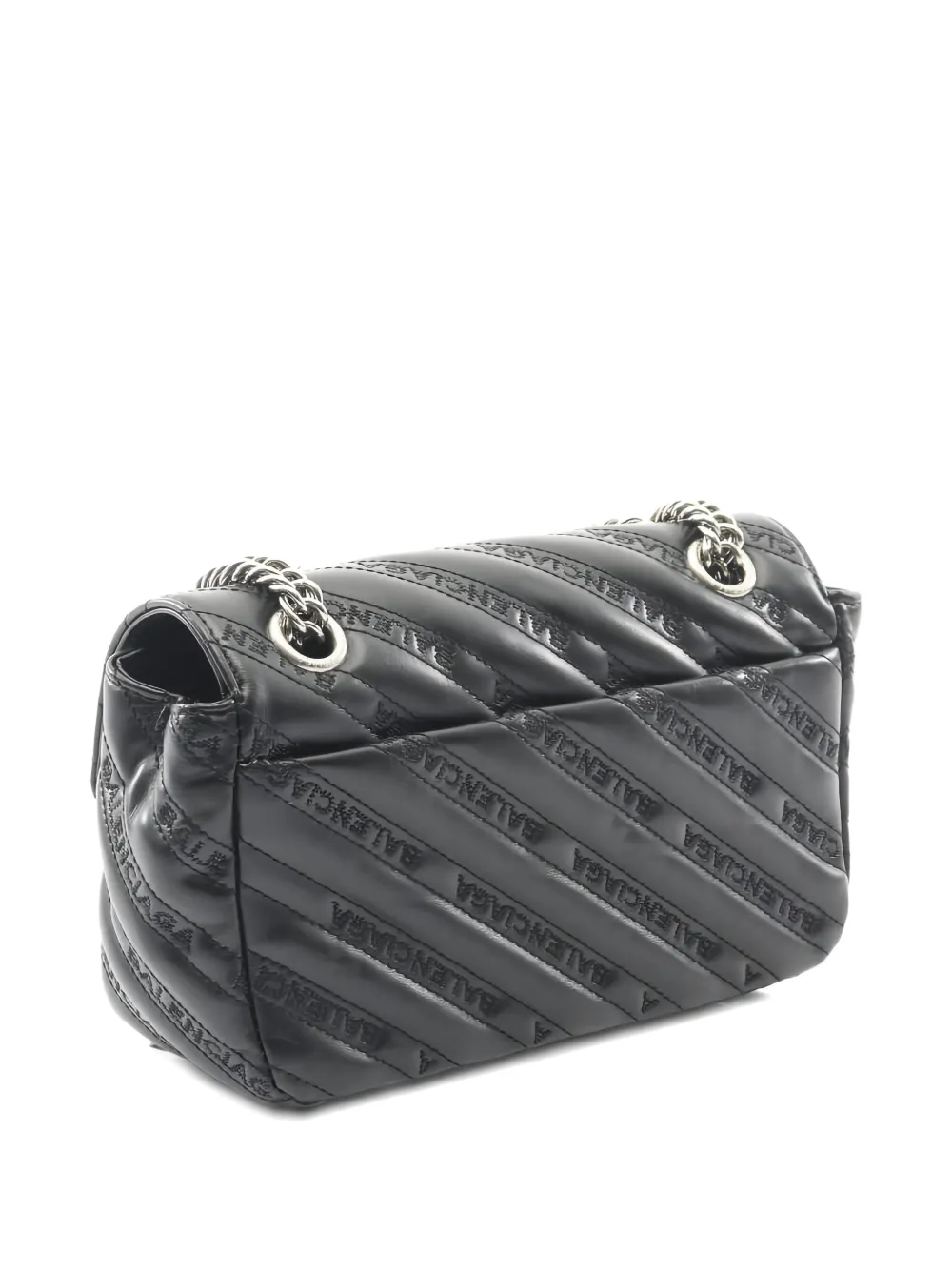 Balenciaga Pre-Owned 10s schoudertas met kettingband en BB-logo - Zwart