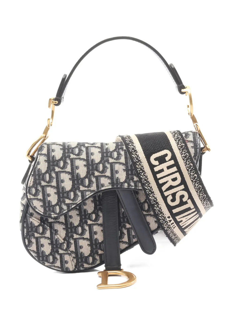 Christian Dior Pre-Owned 2010s mini Saddle tote bag - Blu