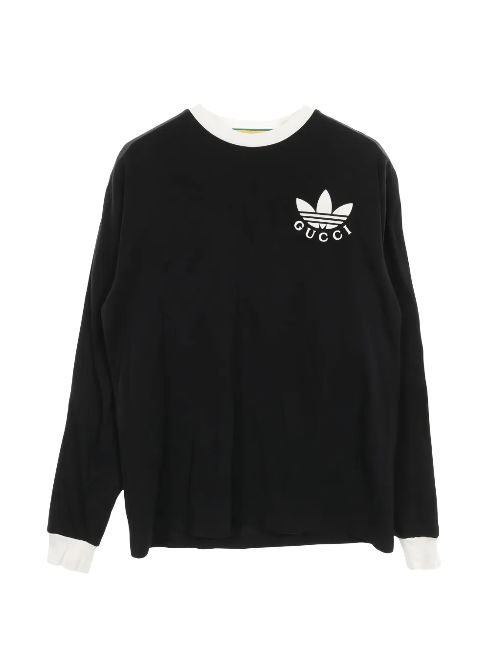Gucci Pre-Owned 2000 x Adidas long-sleeve crew-neck sweatshirt - Nero