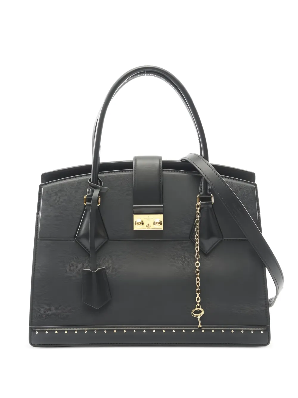 Louis Vuitton Pre-Owned Borsa a mano Marly MM in perle con borchie 2017 - Nero