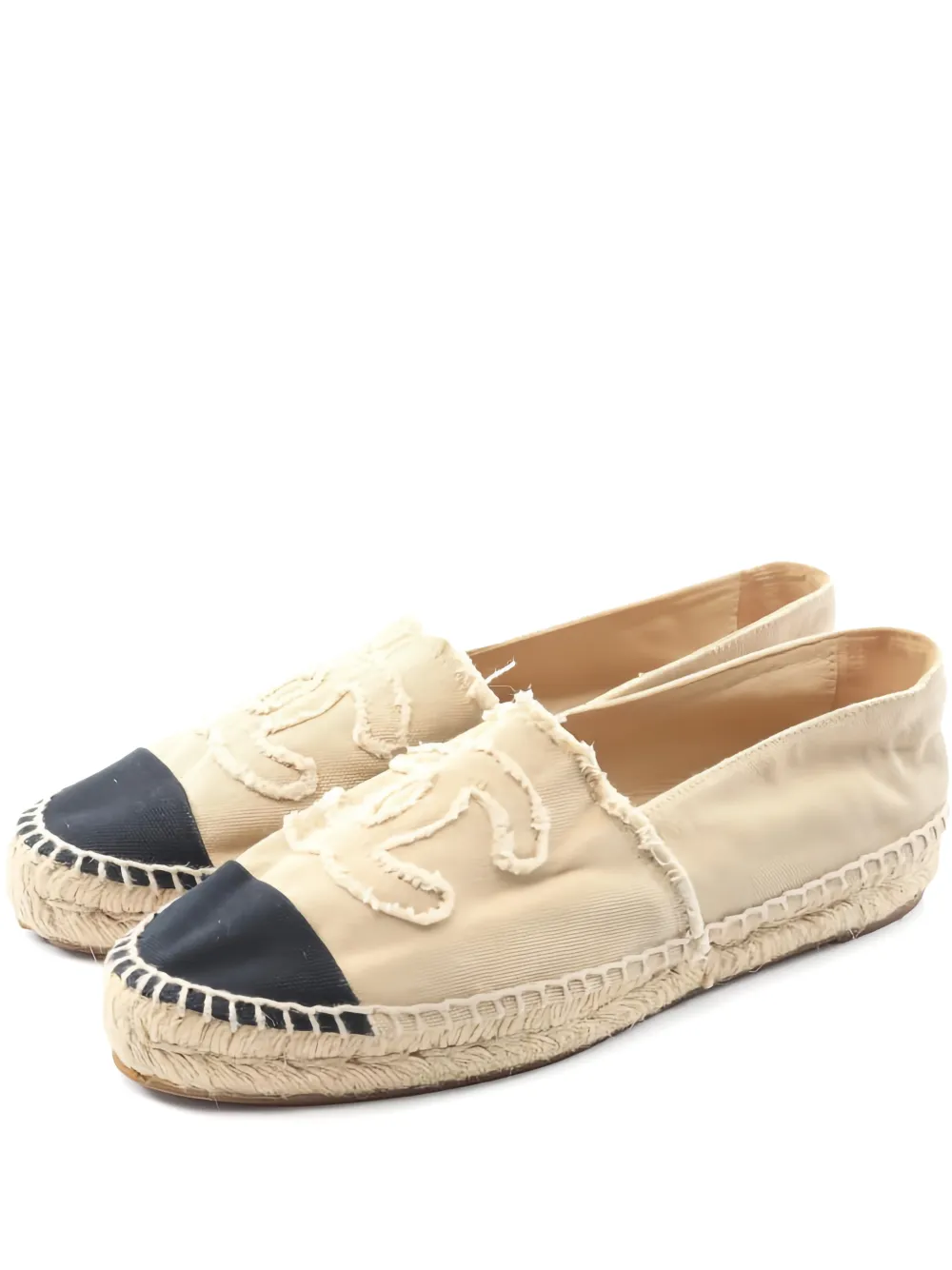 CHANEL Pre-Owned 1986-1988 Coco-mark espadrilles - Nude