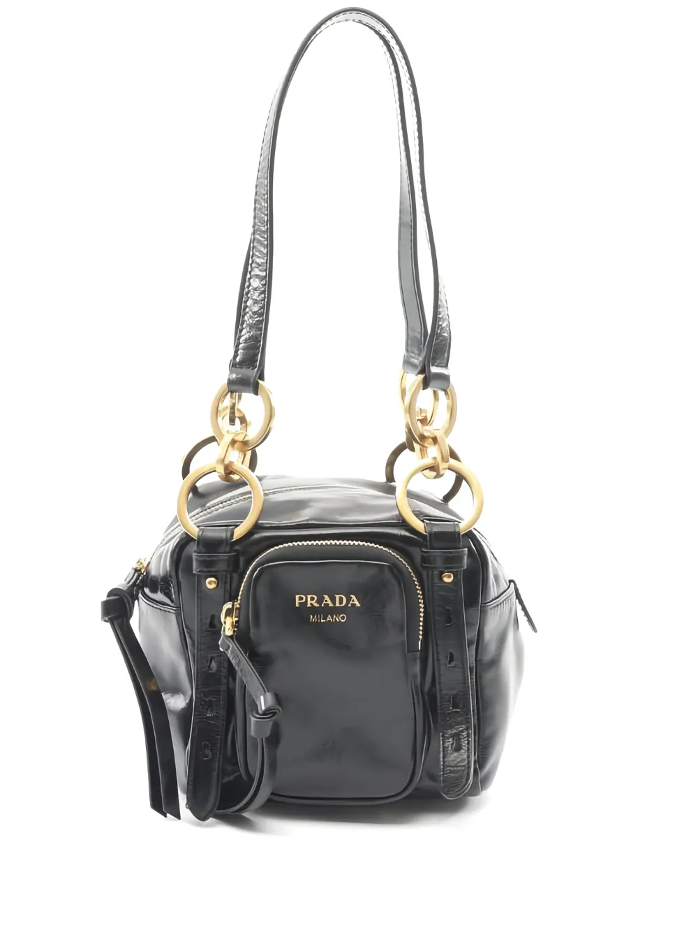 Prada Pre-Owned Borsa tote in pelle con zip - Nero