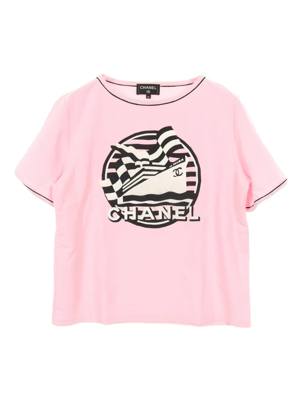 CHANEL Pre-Owned 1986-1988 La Pausa graphic short-sleeve T-shirt - Rosa