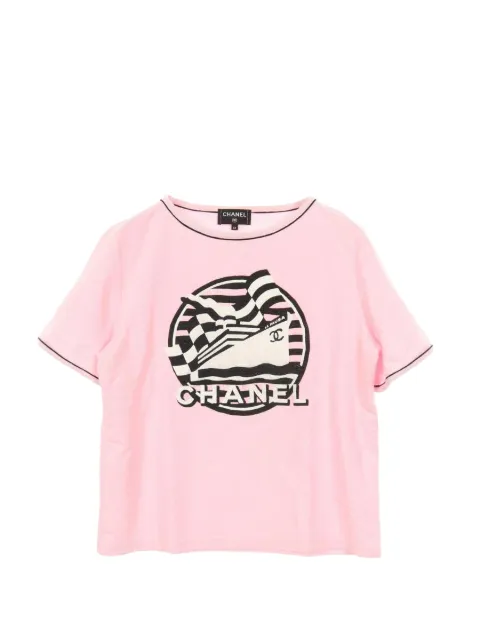 CHANEL Pre-Owned 1986-1988 La Pausa graphic short-sleeve T-shirt