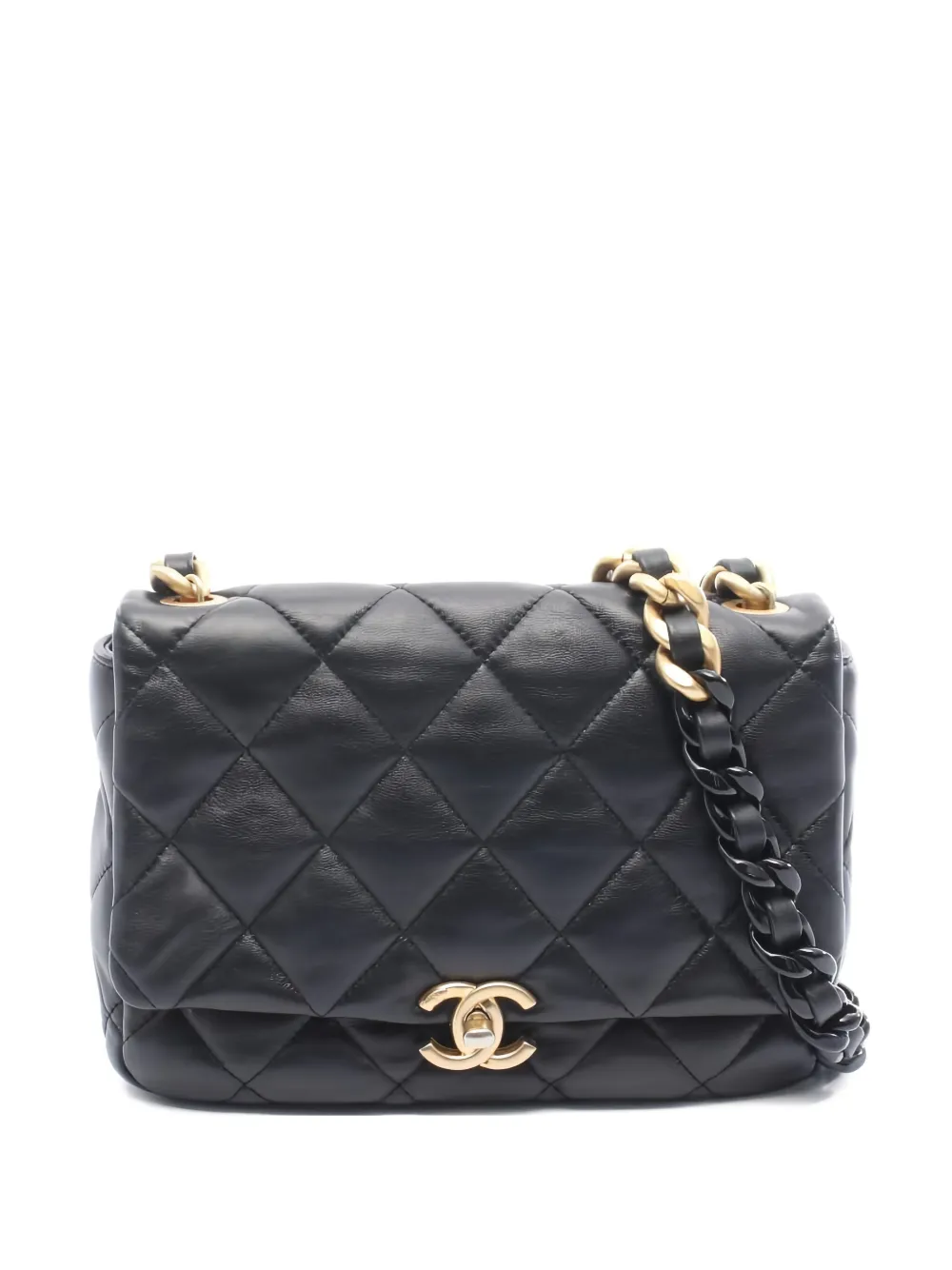 CHANEL Pre-Owned 2021 small Matelasse flap chain shoulder bag - Nero