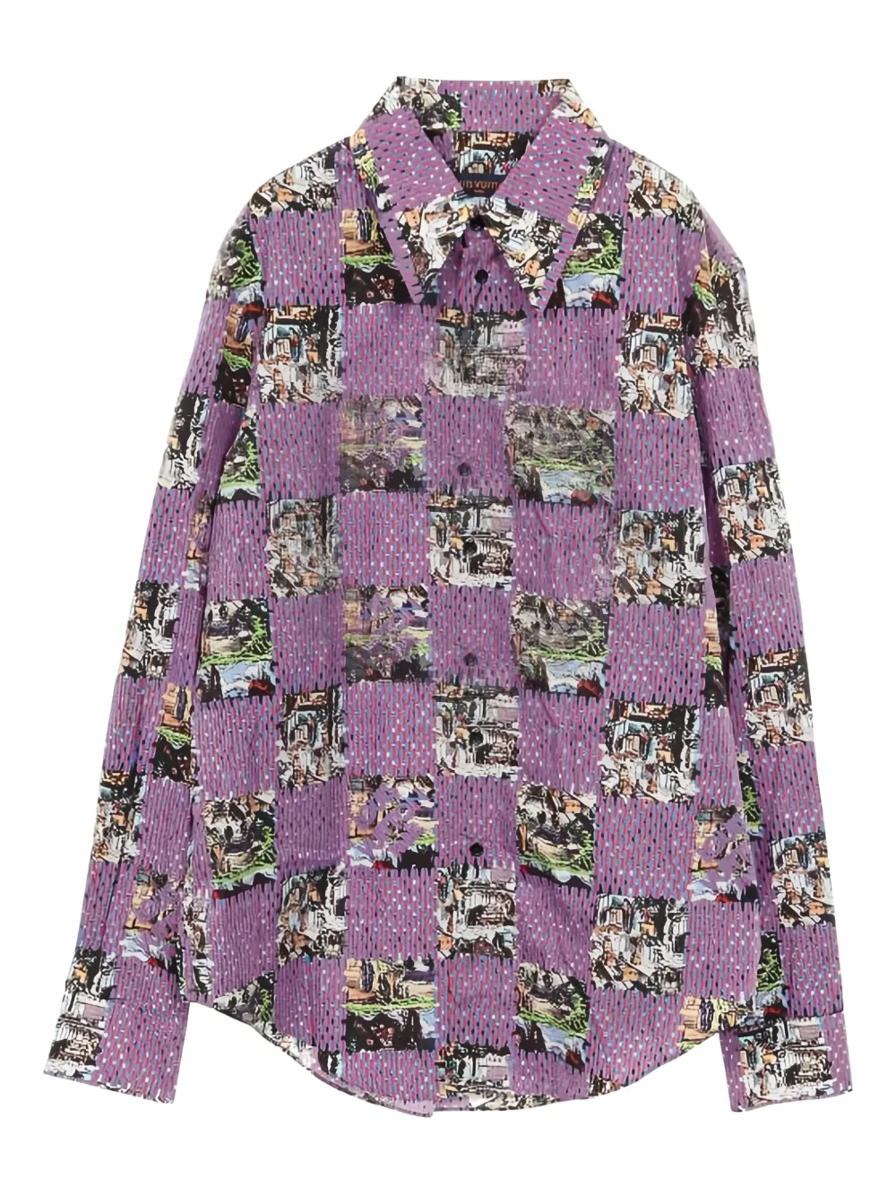 Louis Vuitton Pre-Owned Camicia Damier anni 2020 - Viola