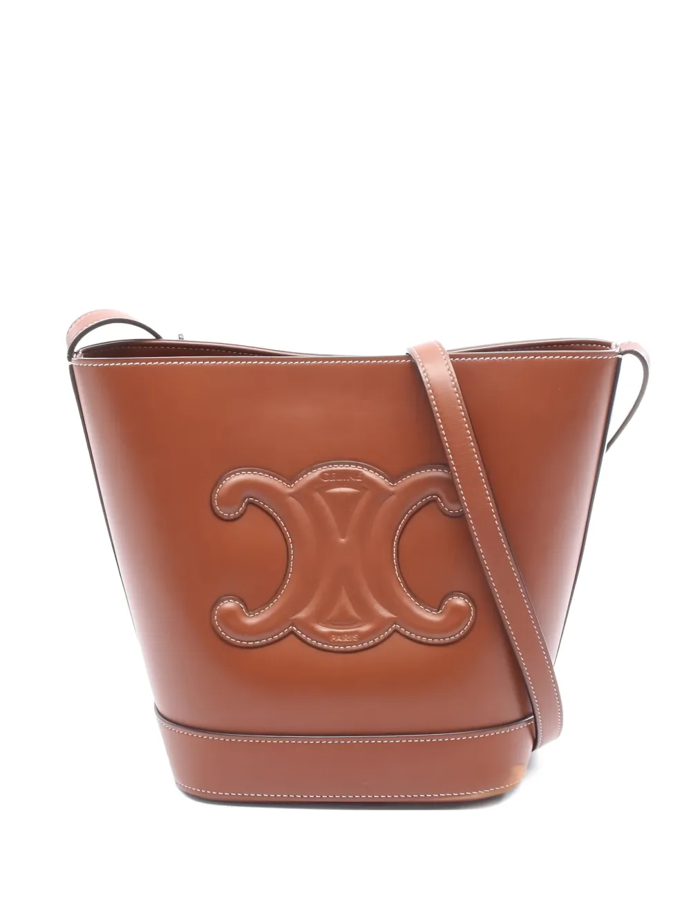 Celine Pre-Owned small Bucket Cuir Triomphe bucket bag - Marrone
