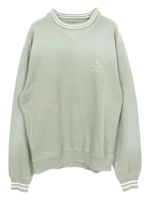 Prada Pre-Owned 2010s crew-neck striped sweatshirt