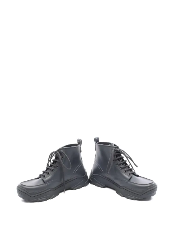 Christian Dior Pre-Owned レースアップ コンバットブーツ | ブラック