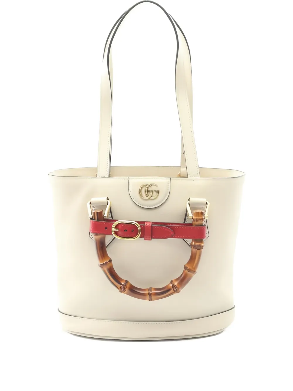 Gucci Pre-Owned 2010s small Diana Bamboo leather tote bag - Toni neutri