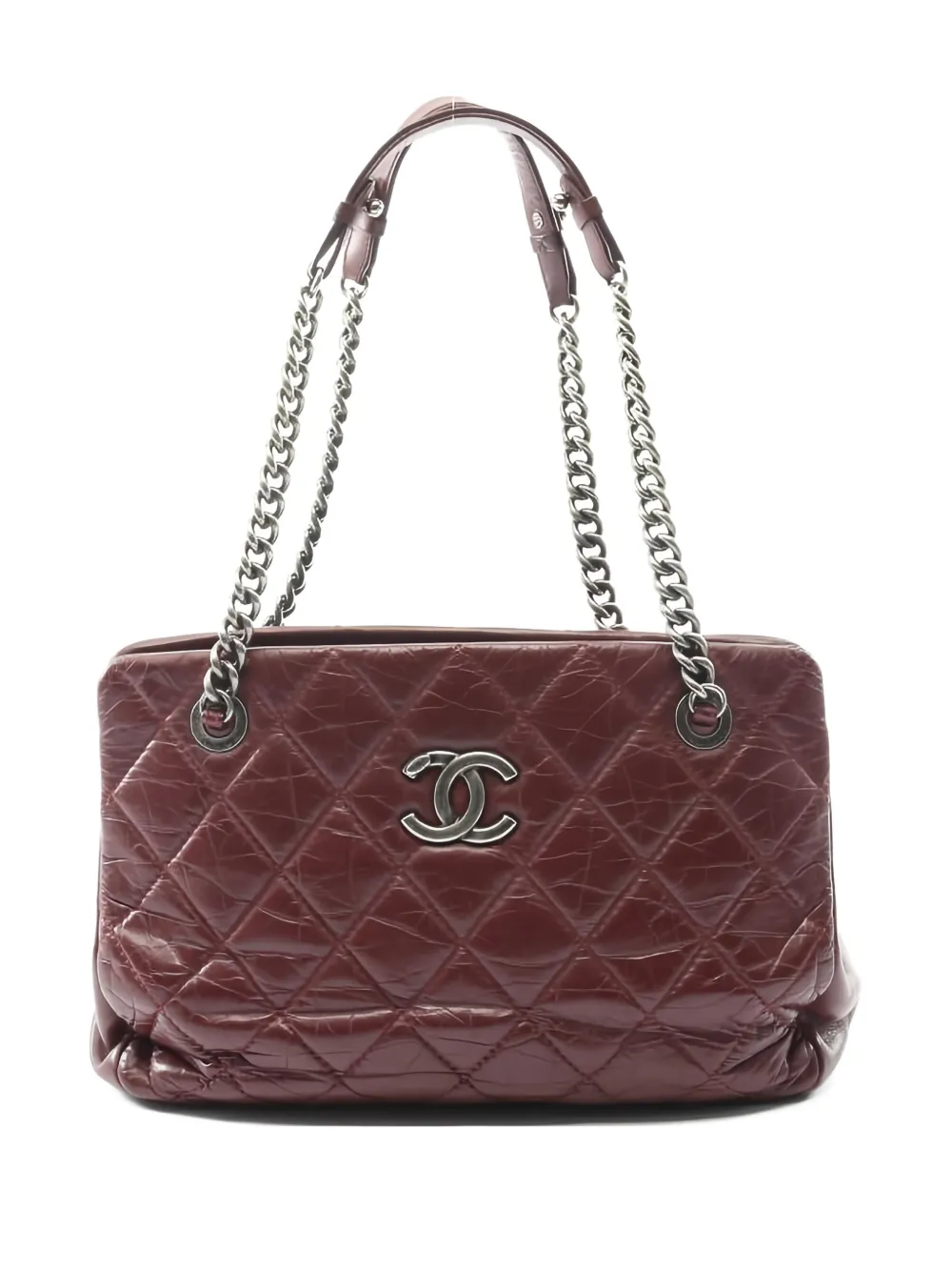 CHANEL Pre-Owned 2012-2013 CC diamond-quilted shoulder bag - Rosso