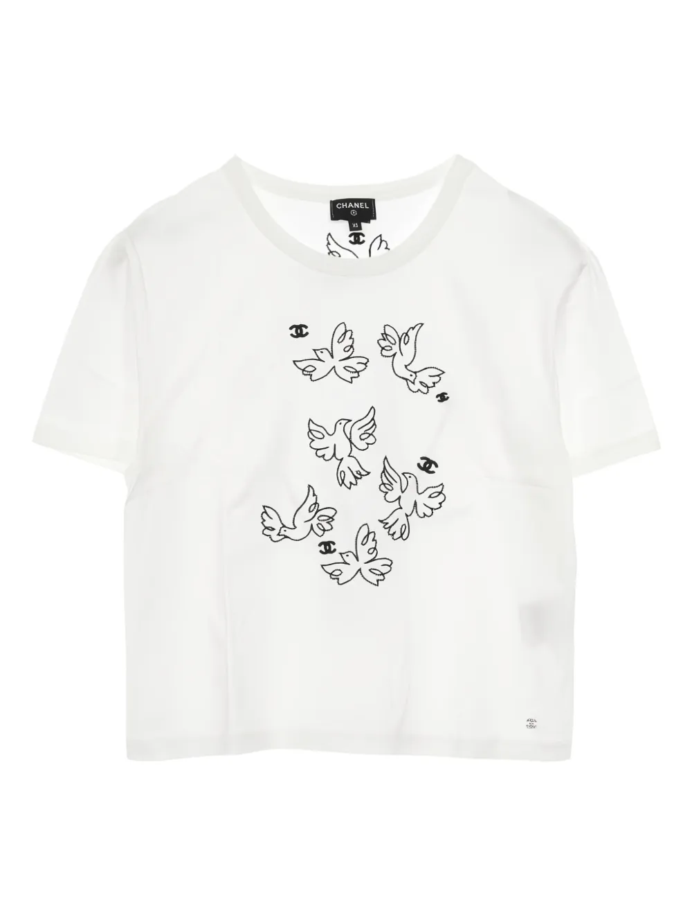 CHANEL Pre-Owned T-shirt con ricamo 1986-1988 - Bianco