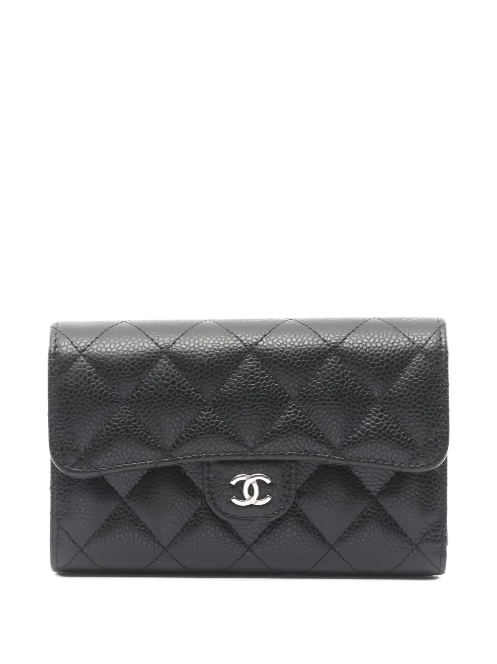 CHANEL Pre-Owned matelassé tri-fold wallet - Nero