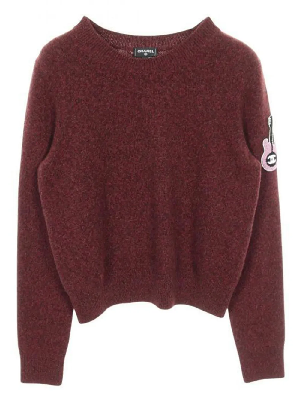 CHANEL Pre-Owned 1986-1988 Coco Mark logo patch sweater - Rot