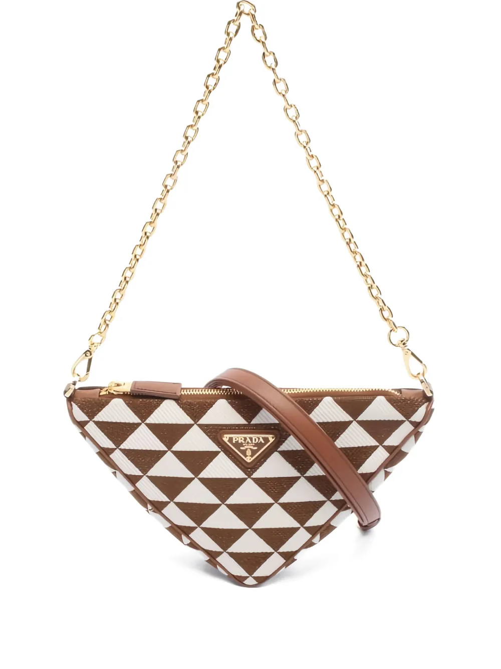 Prada Pre-Owned Borsa a spalla in pelle - Marrone