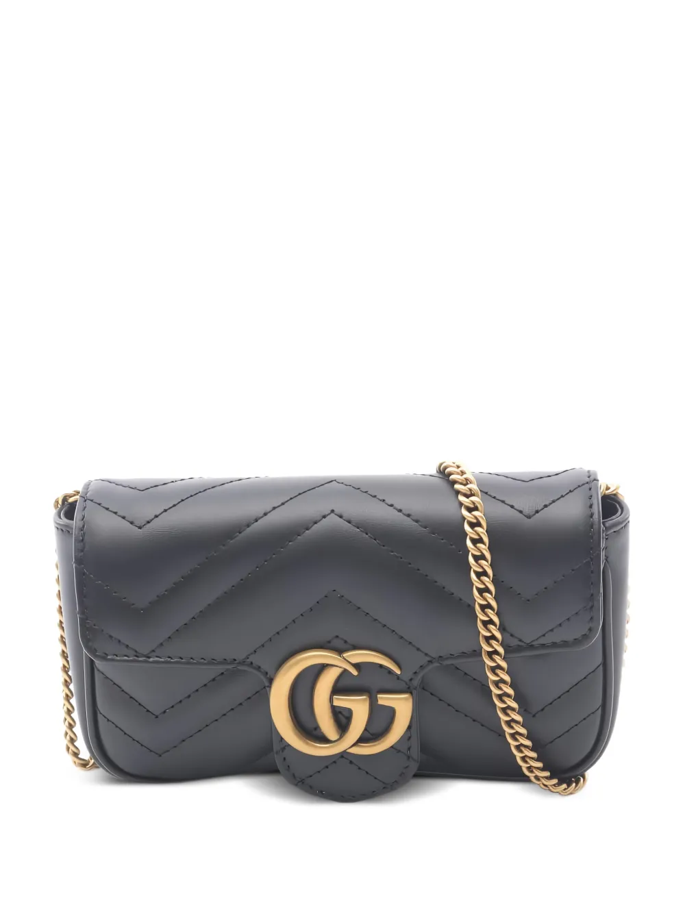Gucci Pre-Owned 20s mini logo-plaque shoulder bag - Nero