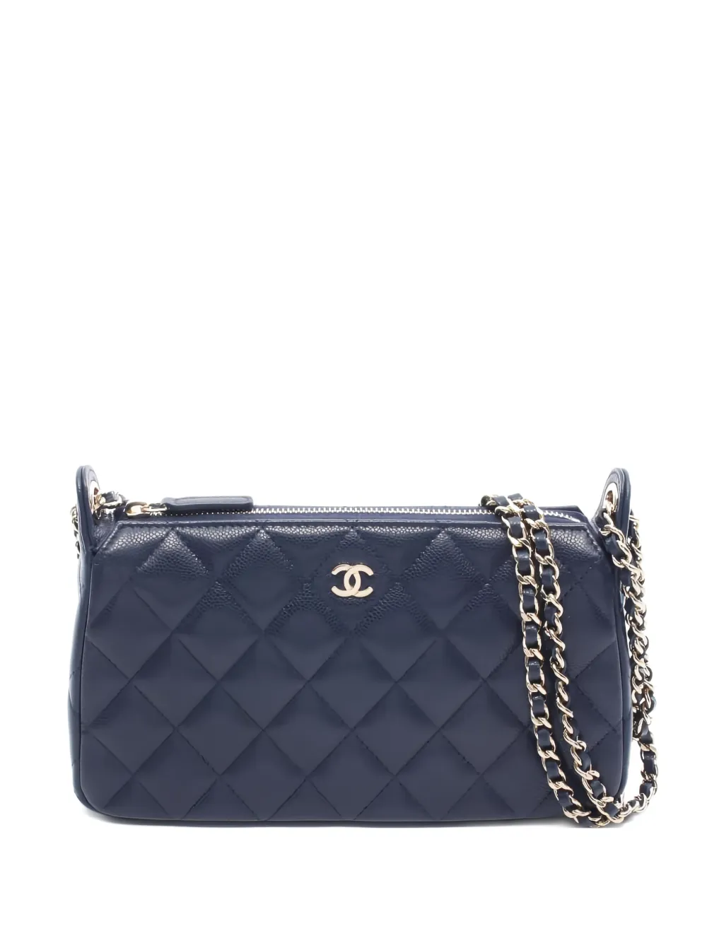 CHANEL Pre-Owned 2021s matelassé chain-strap shoulder bag - Blu