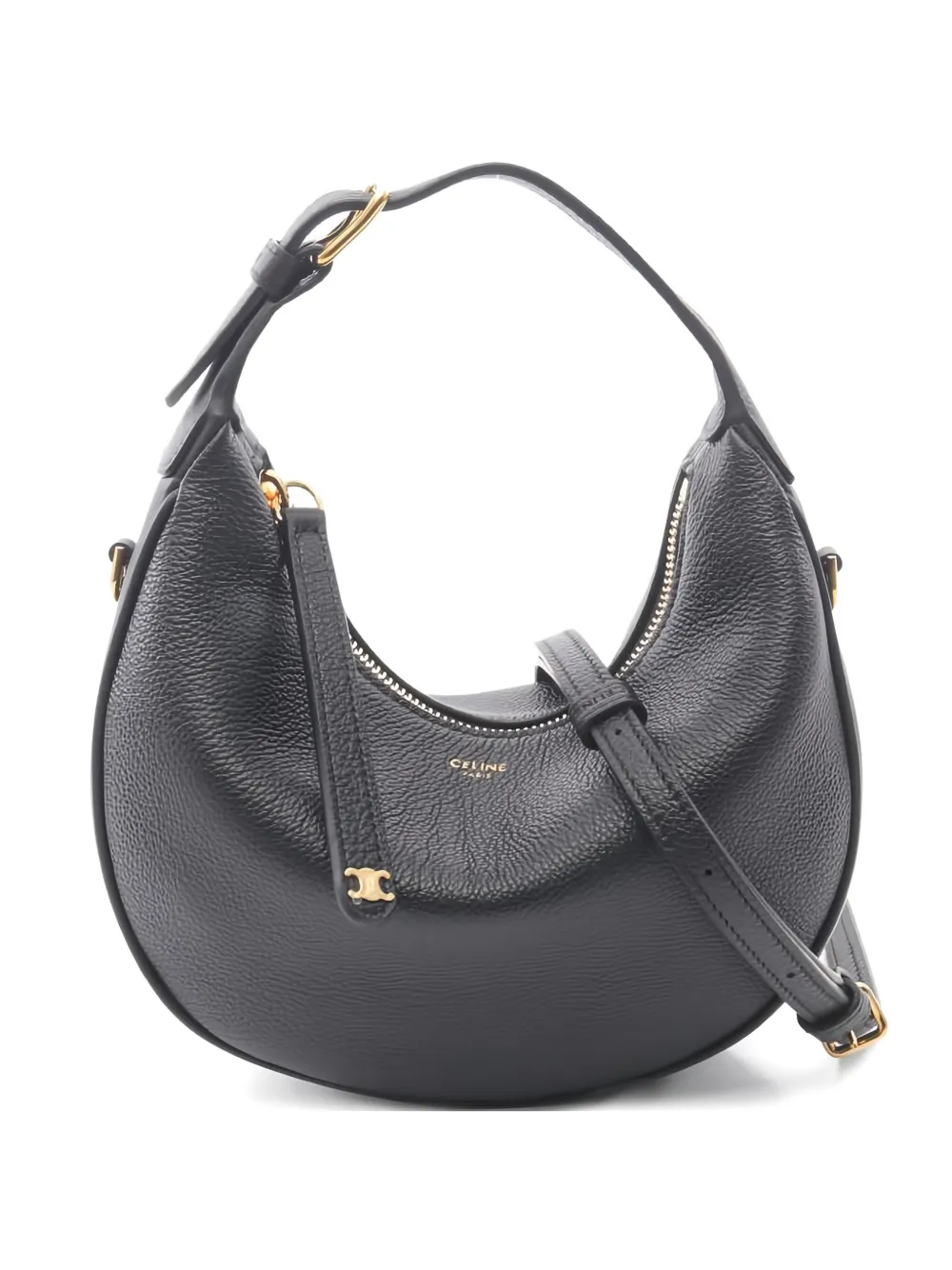 Celine Pre-Owned 2020s Teen Lulu leather Triomphe tote bag - Nero