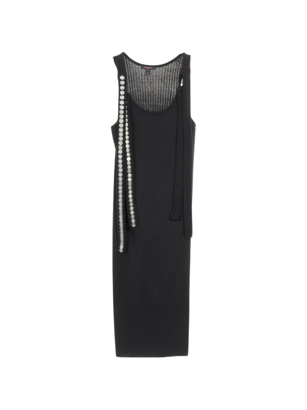 Louis Vuitton Pre-Owned 2010s snap-button sleeveless midi dress - Nero