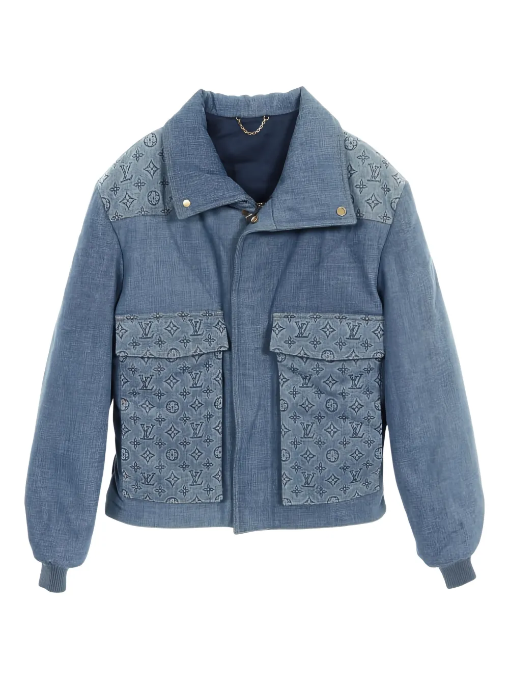 Louis Vuitton Pre-Owned 2020 wattierte Jeansjacke mit Monogramm - Blau