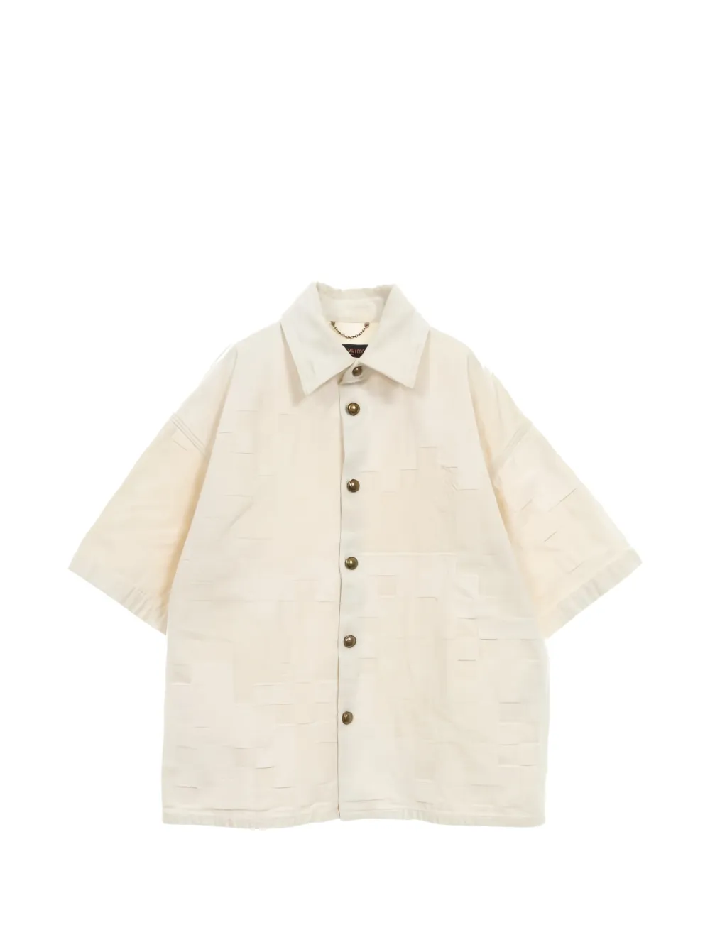 Louis Vuitton Pre-Owned Camicia Damier a maniche corte anni 2000 - Toni neutri