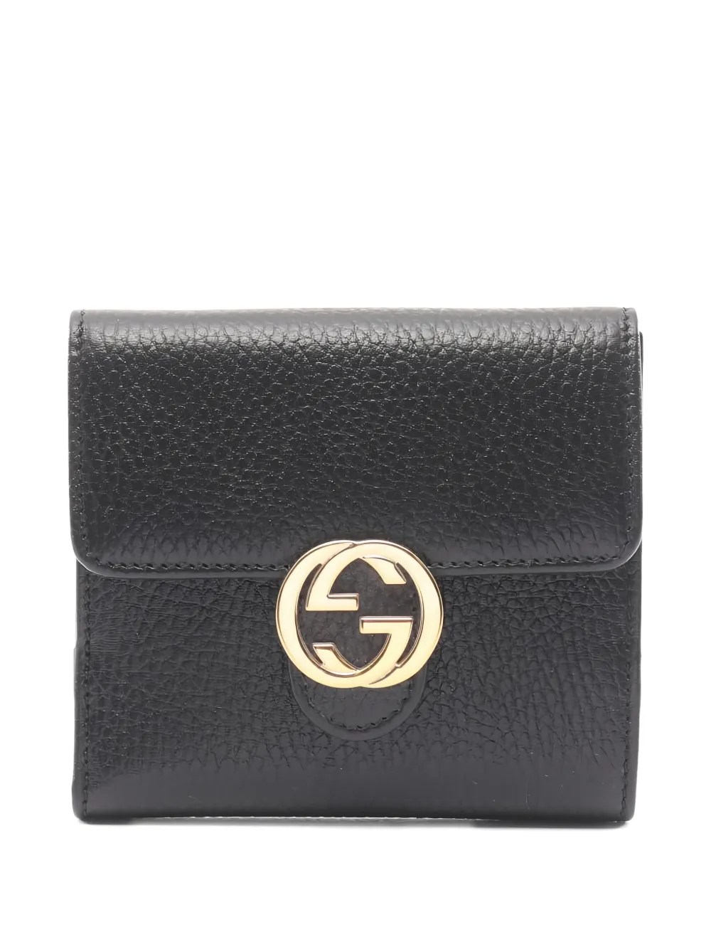 Gucci Pre-Owned 2010's interlocking G leather bi-fold wallet - Nero