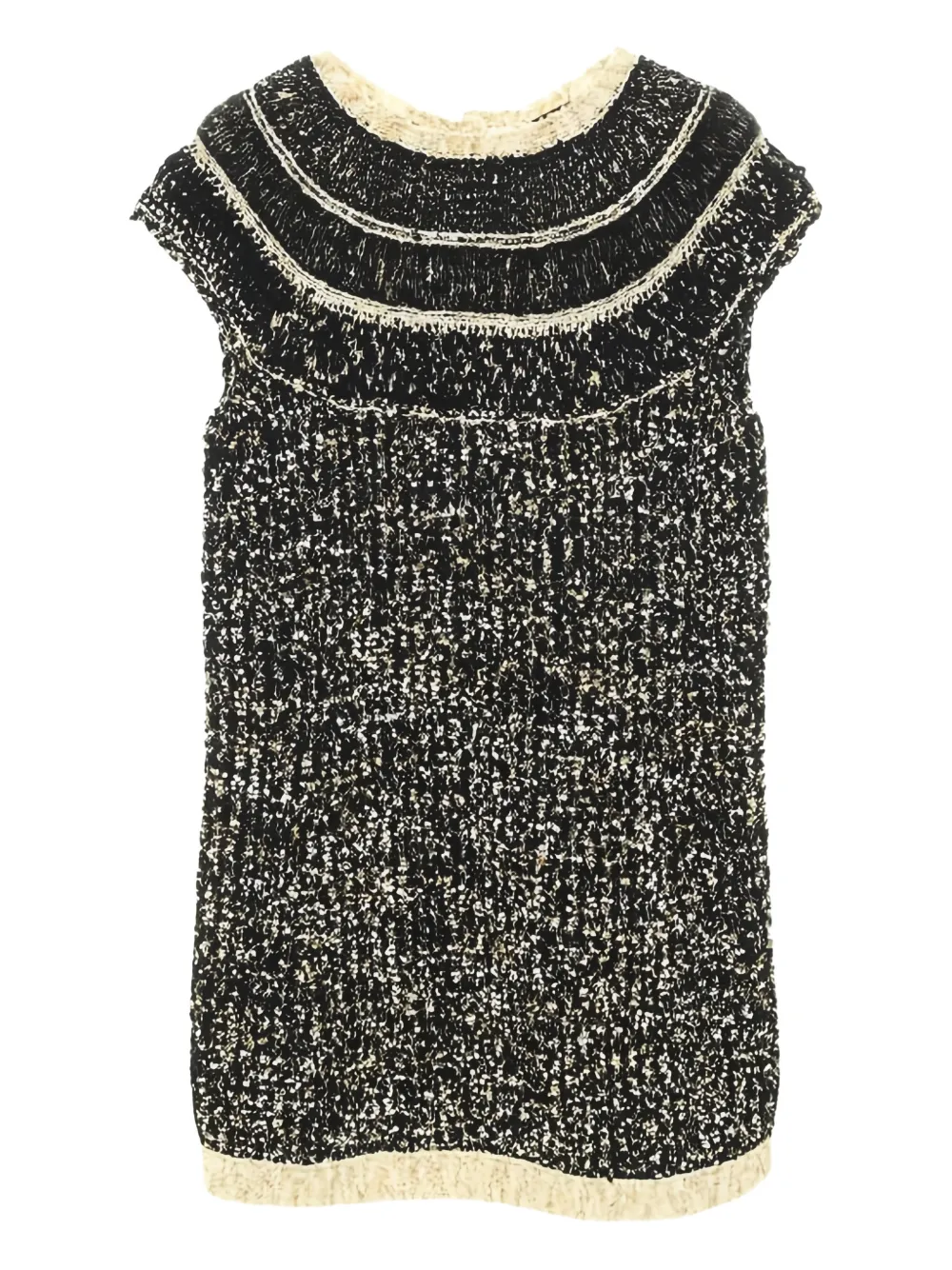 CHANEL Pre-Owned 1986-1988 short-sleeve knitted dress - Nero