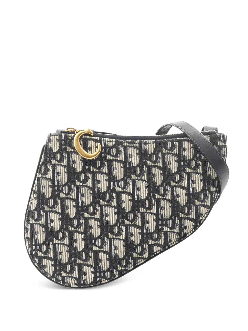 Christian Dior Pre-Owned Saddlebag oblique-monogram shoulder bag - Blu