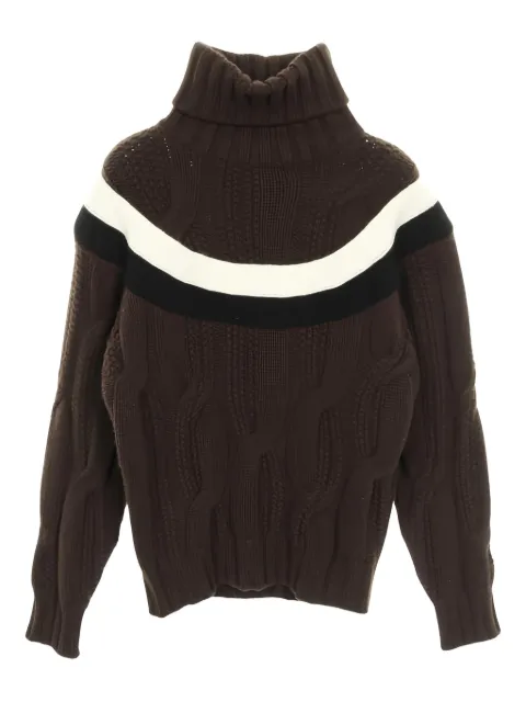 Hermès Pre-Owned torsad yoke turtleneck sweater 