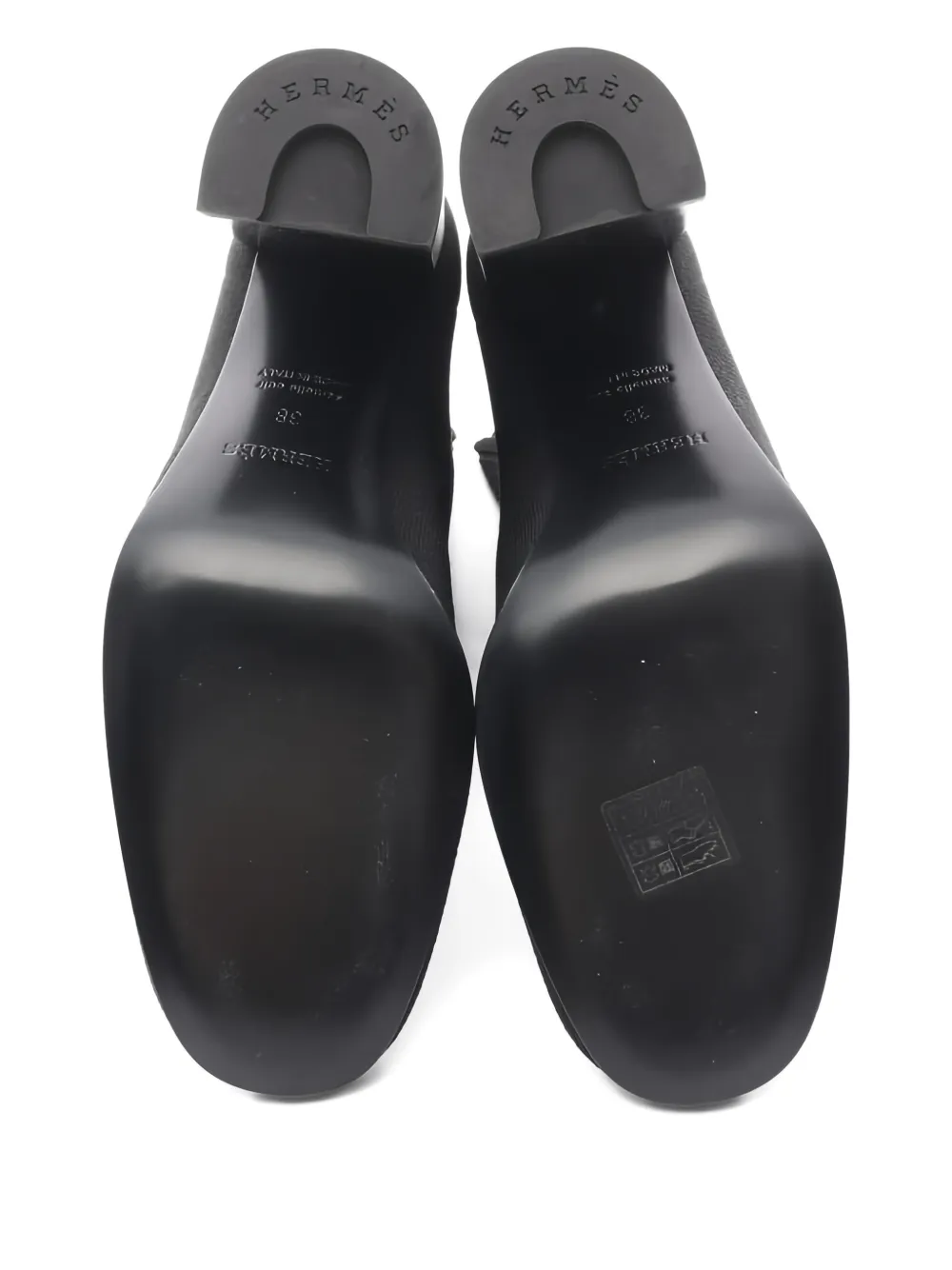 Herm&egrave;s Pre-Owned Jenna enkellaarzen met ronde neus - Zwart
