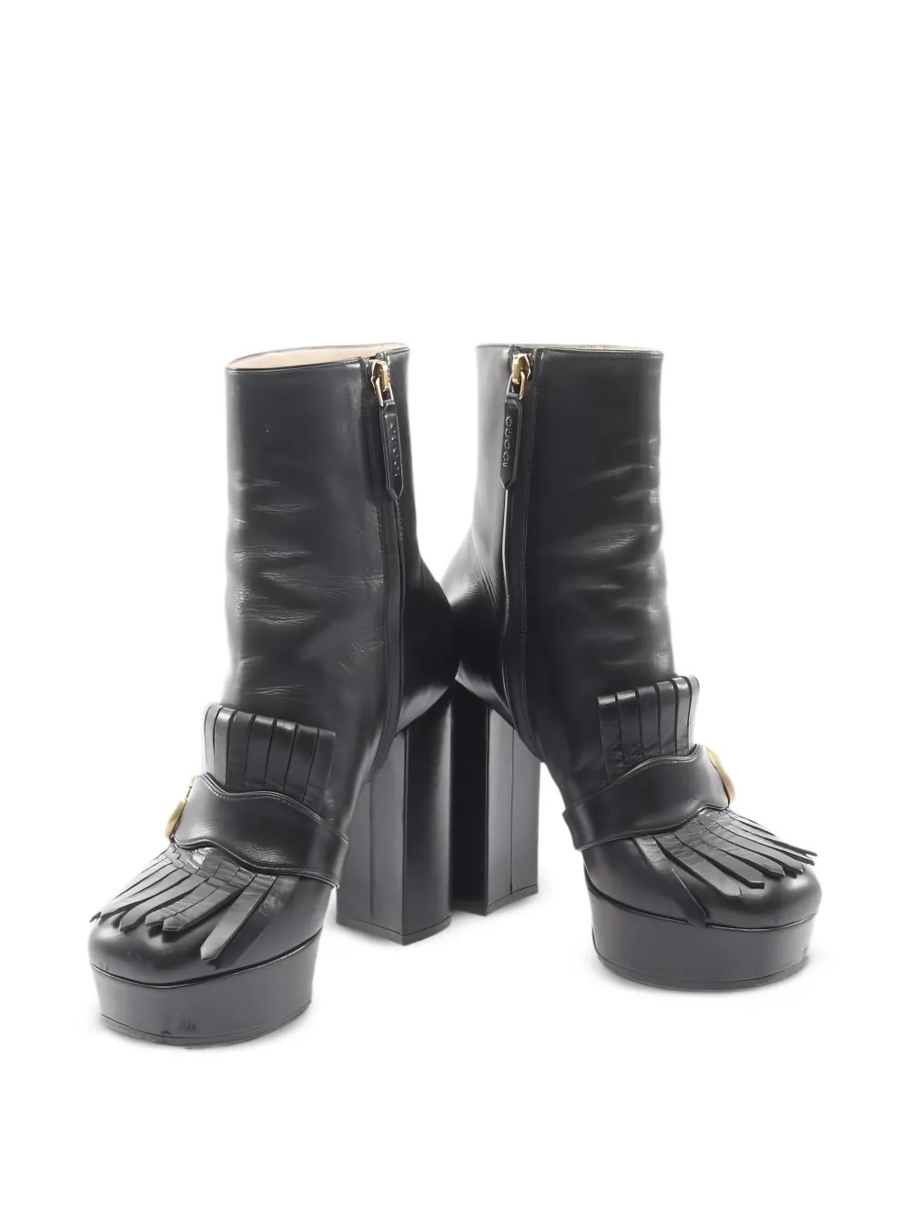 2010s Logo Fringe Boots