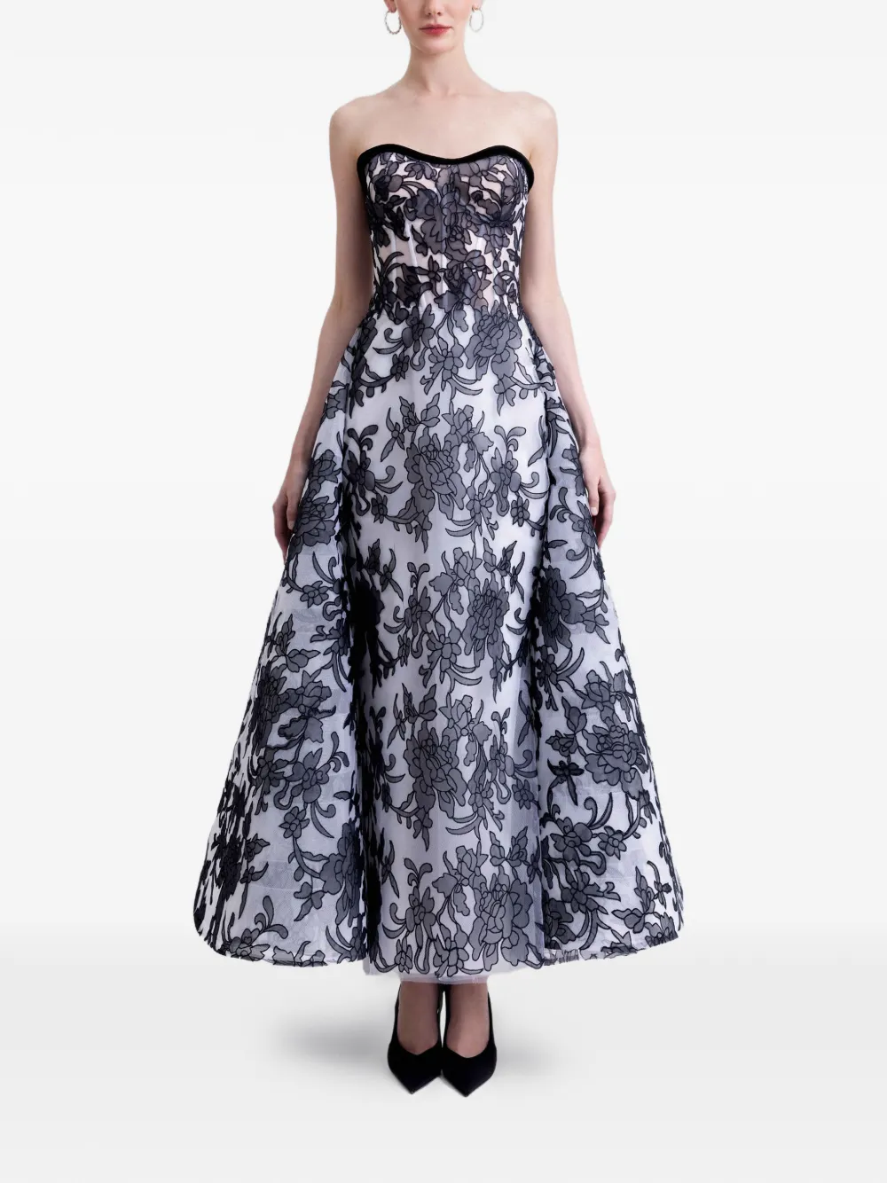Gemy Maalouf draped overskirt dress - Wit