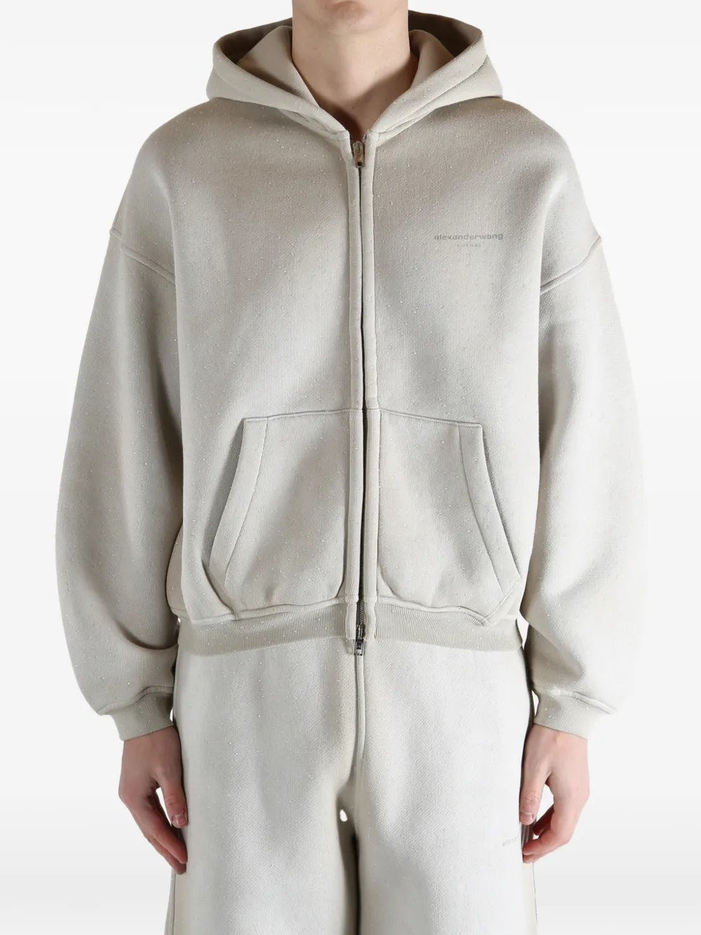 Alexander Wang hoodie met rits Beige