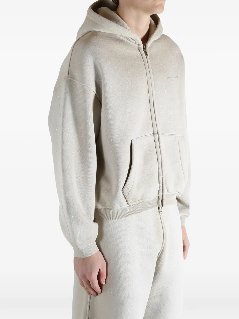 Alexander Wang hoodie met rits Beige