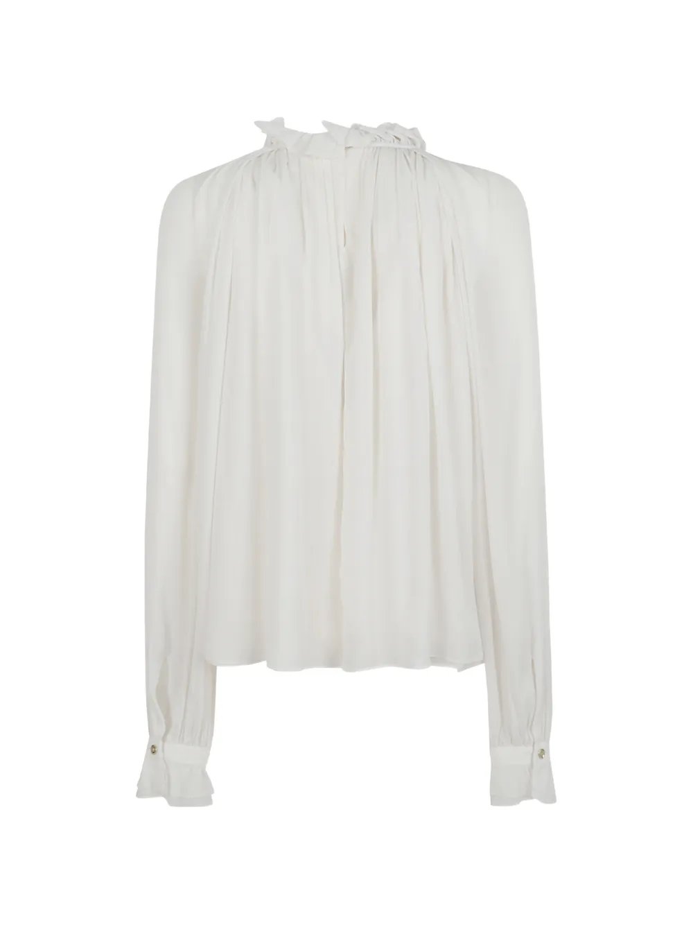 Alberta Ferretti Blouse met ruches Wit
