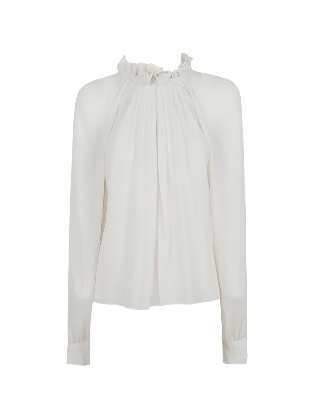 Alberta Ferretti ruffled pleated blouse - Bianco