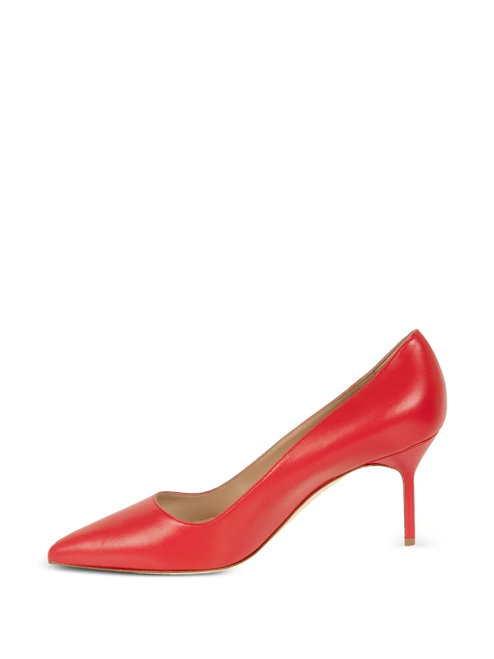 Manolo Blahnik pointed-toe leather pumps Rood