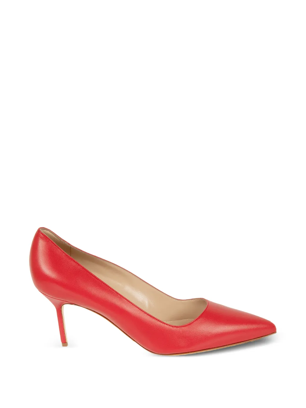 Manolo Blahnik pointed-toe leather pumps Rood