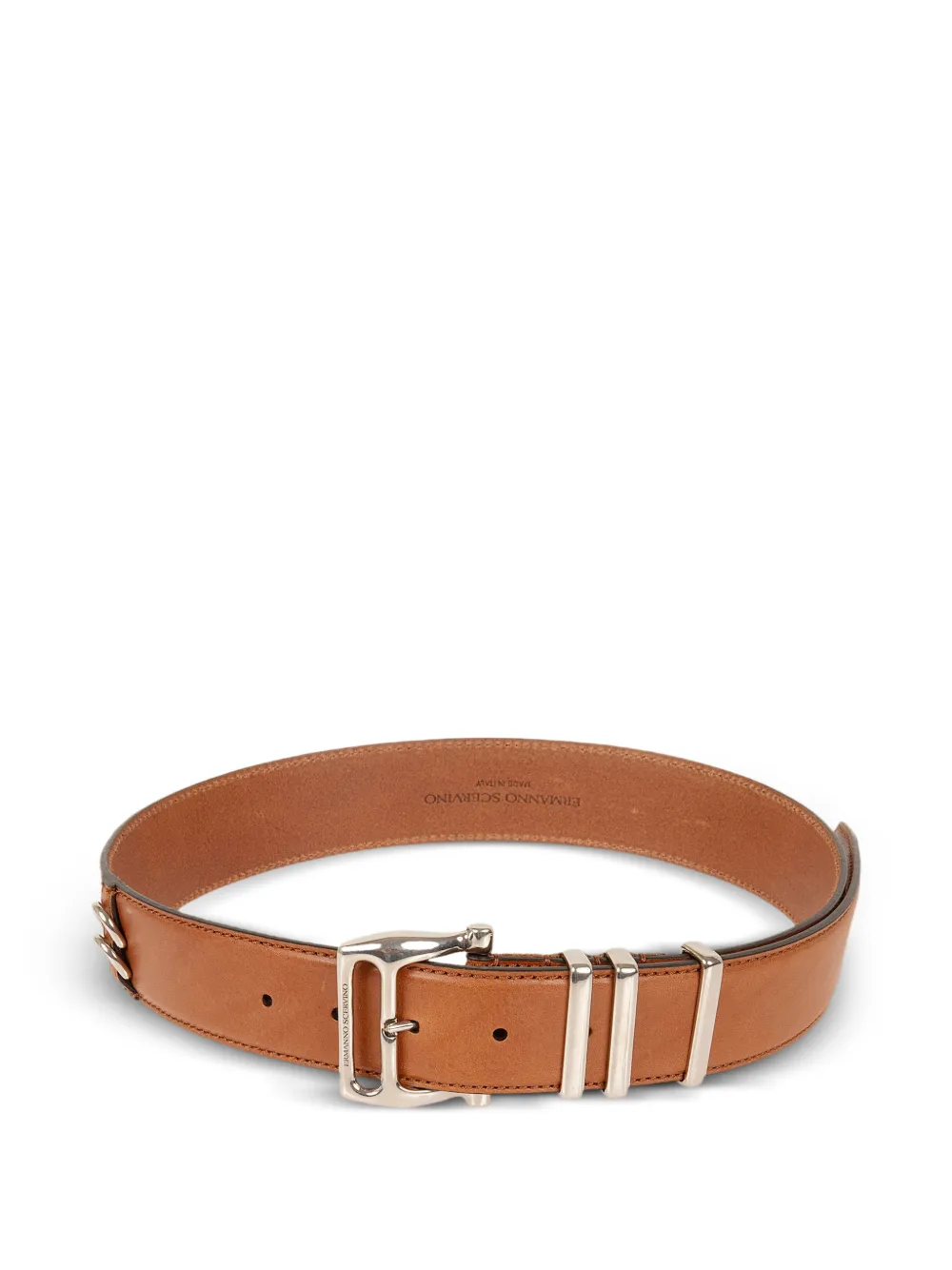 Ermanno Scervino triple-loop leather belt - Marrone