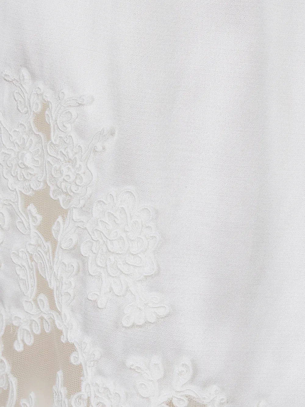 Ermanno Scervino Midi-rok met trekkoord en kanten afwerking Wit