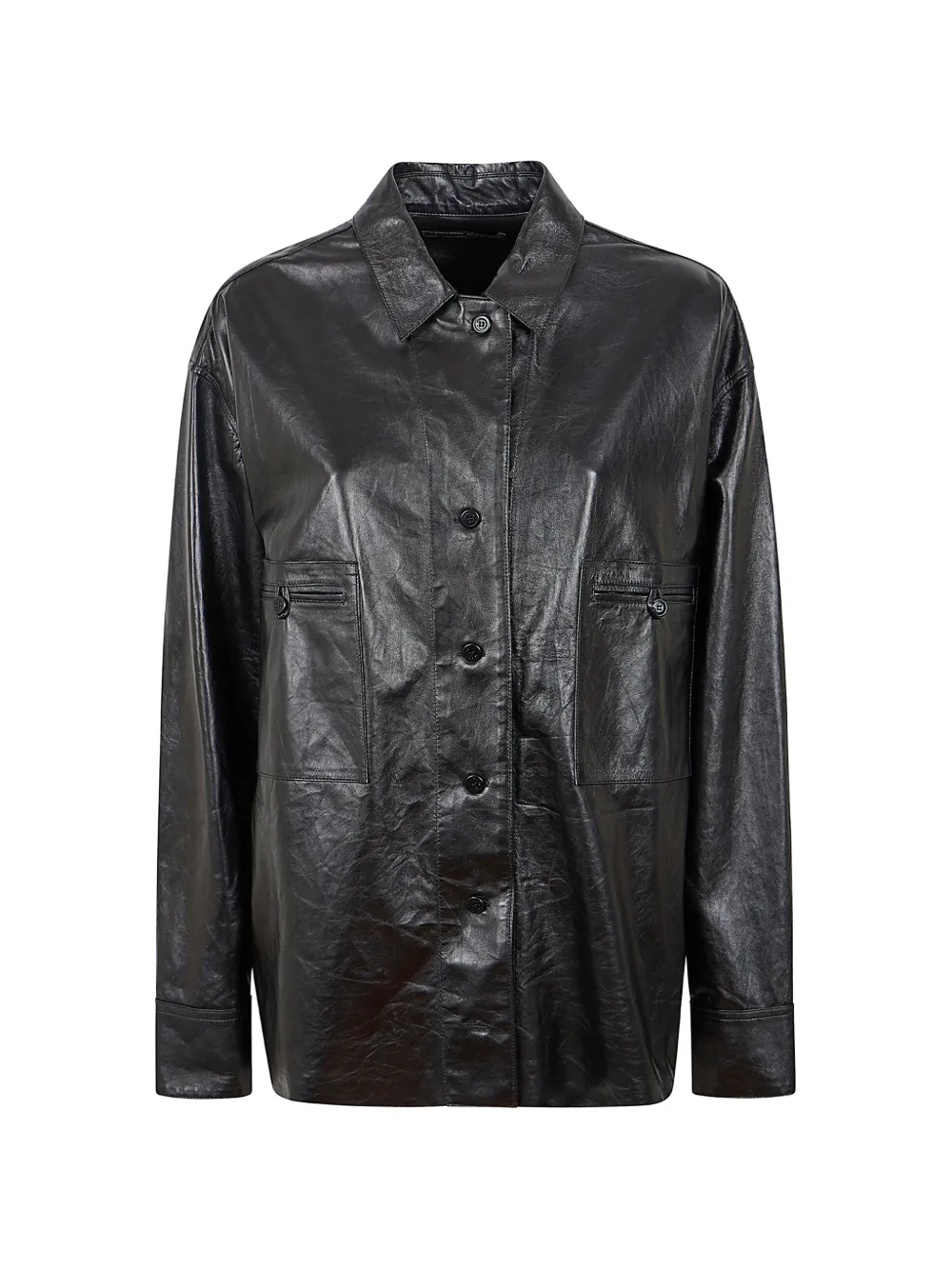 Ermanno Scervino leather patch-pocket jacket - Nero
