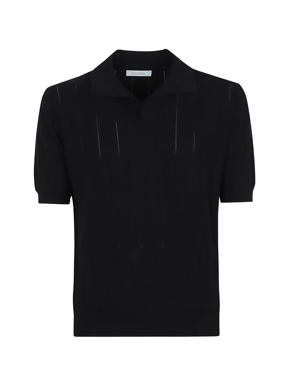 Cruciani pointelle-knit polo shirt - Blau