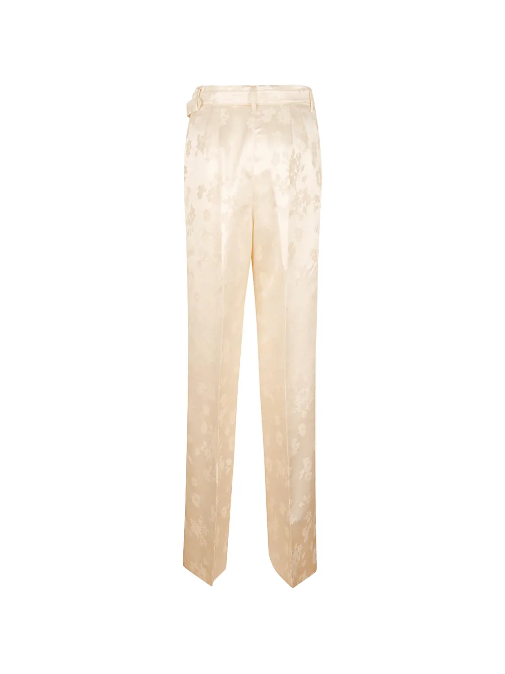 Gabriela Hearst Broek met bloemen jacquard en ceintuur Beige