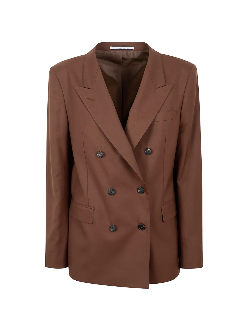 Tagliatore double-breasted peak-lapels jacket - Marrone